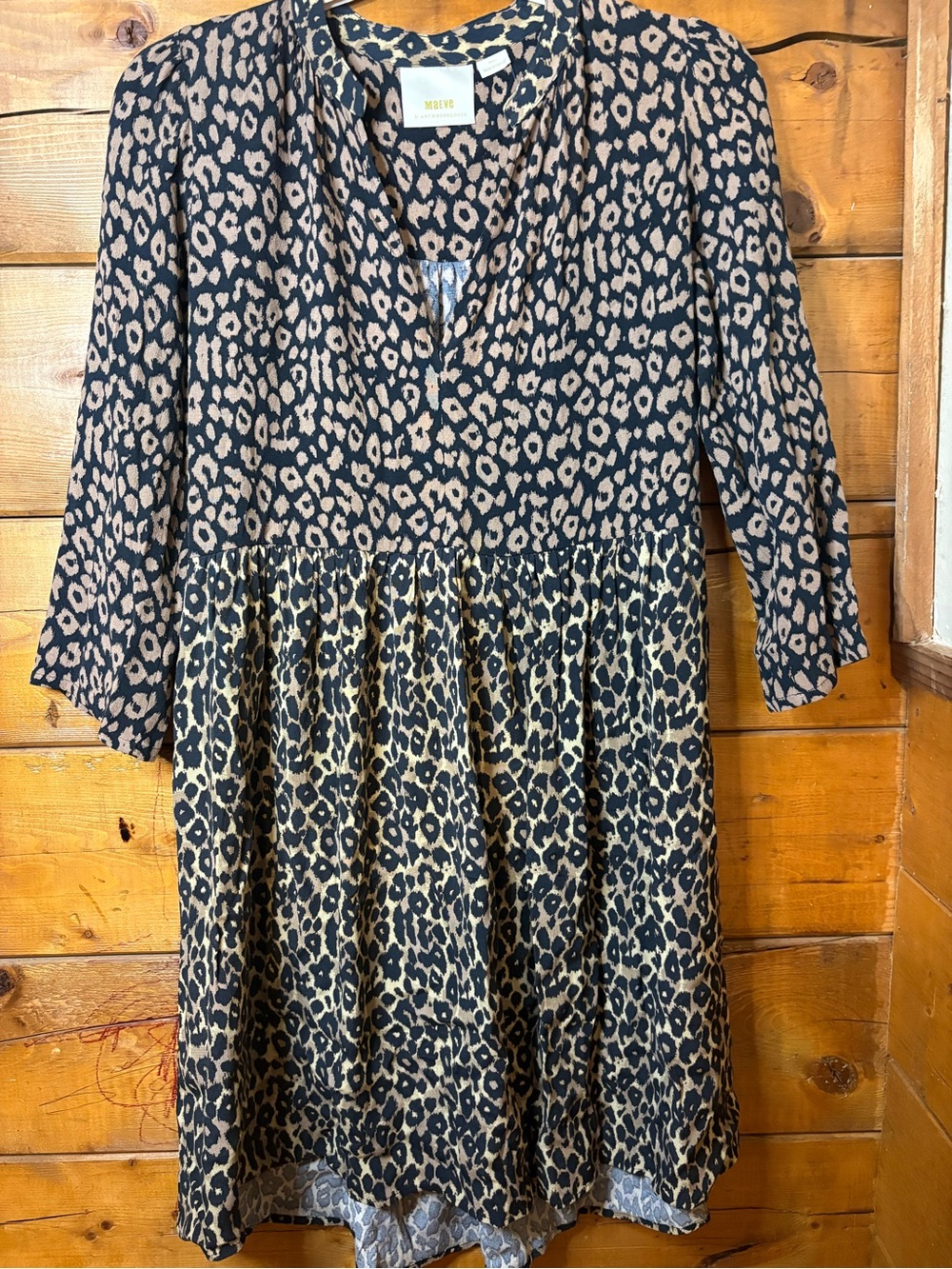 EUC Maeve by Anthropologie Juno Mixed Animal Leopard Print Dress Size small - Picture 4 of 9